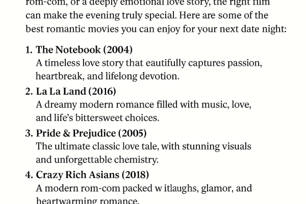 Best Romantic Movies for a Date Night